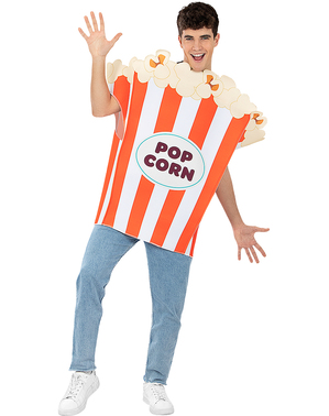 Popcornkostuum met zak voor volwassenen