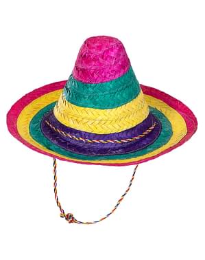 Deluxe Sombrero Messicano Cappello Adulti Mexico Bandito Costume Paglia  Nuovo