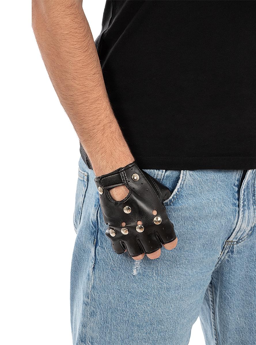 Fekete Punk Kesztyű Felnőtteknek