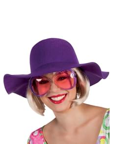 Chapéu de feltro roxo para mulher