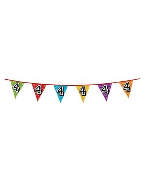 Banderines con número 4