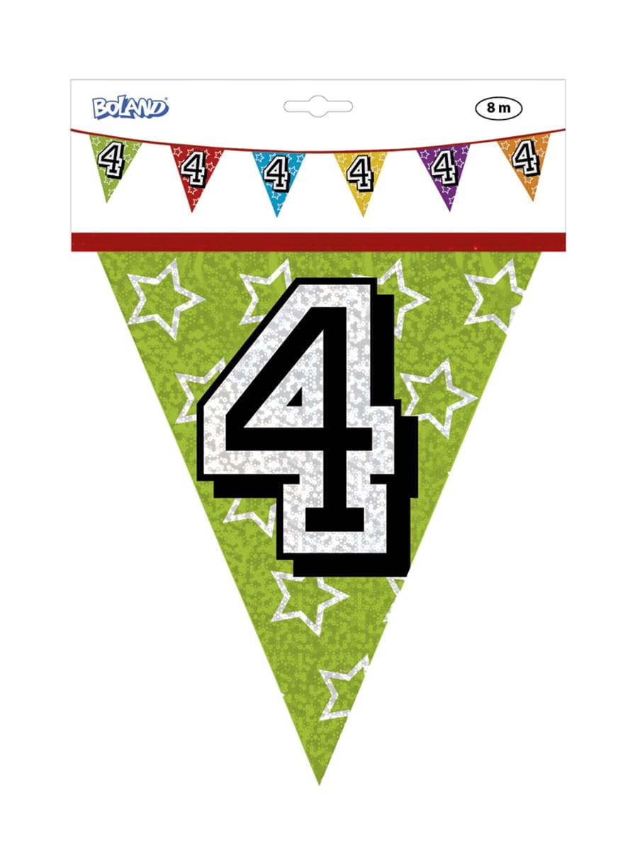 Bandierine con numero 4