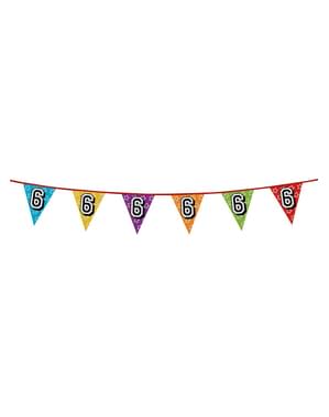 Banderines con número 6