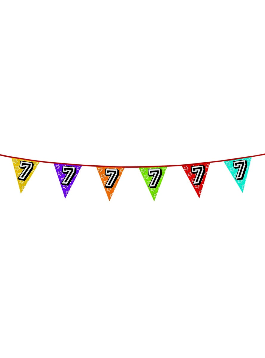 Banderines con número 7