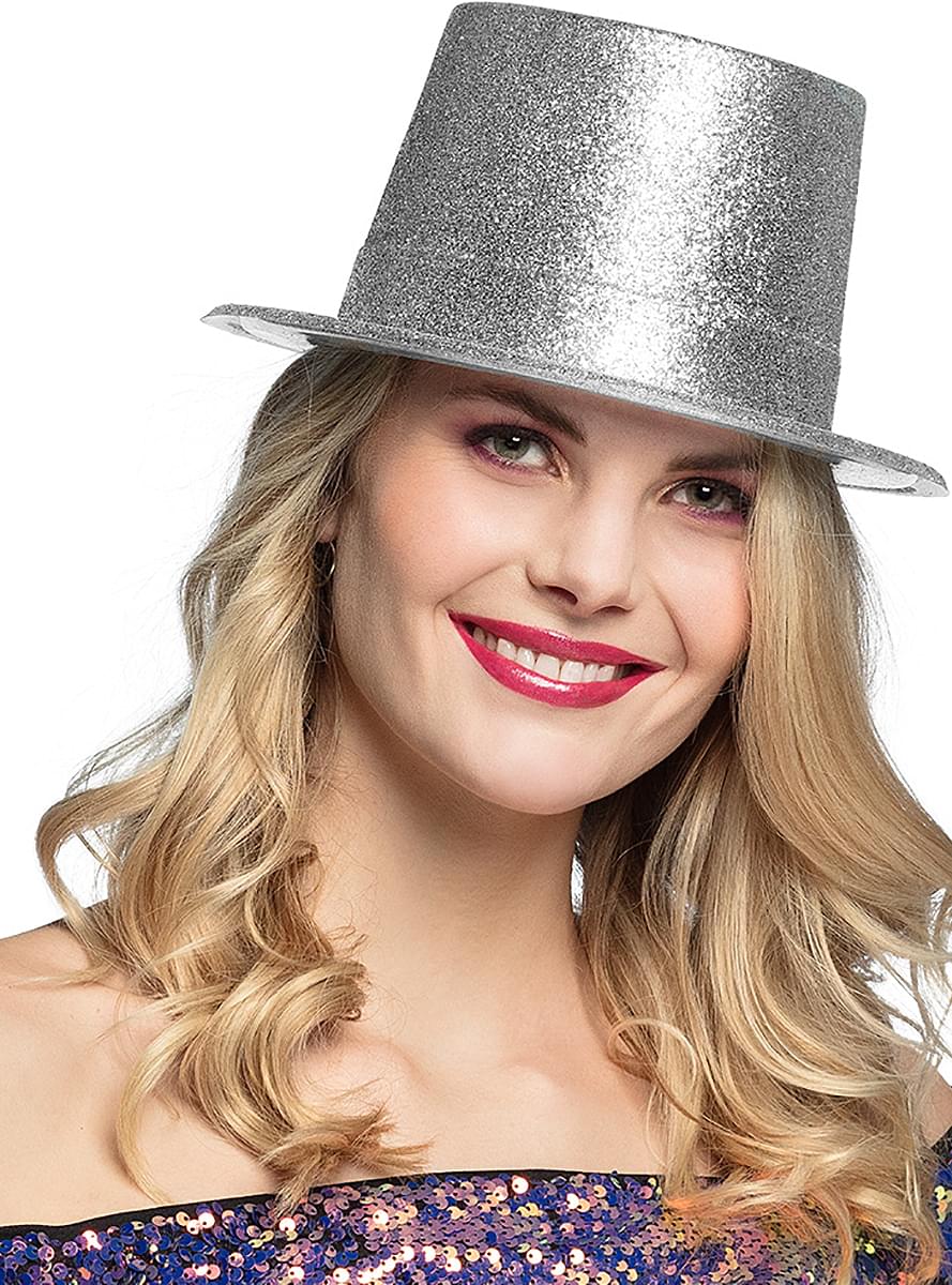 Sombrero plateado brillante