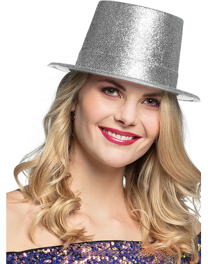 Sølv skinnende hat