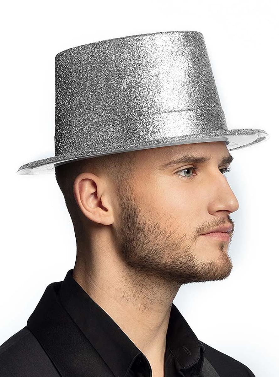 Sombrero plateado brillante