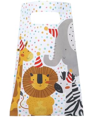 10 Animal Party Bags - Safari