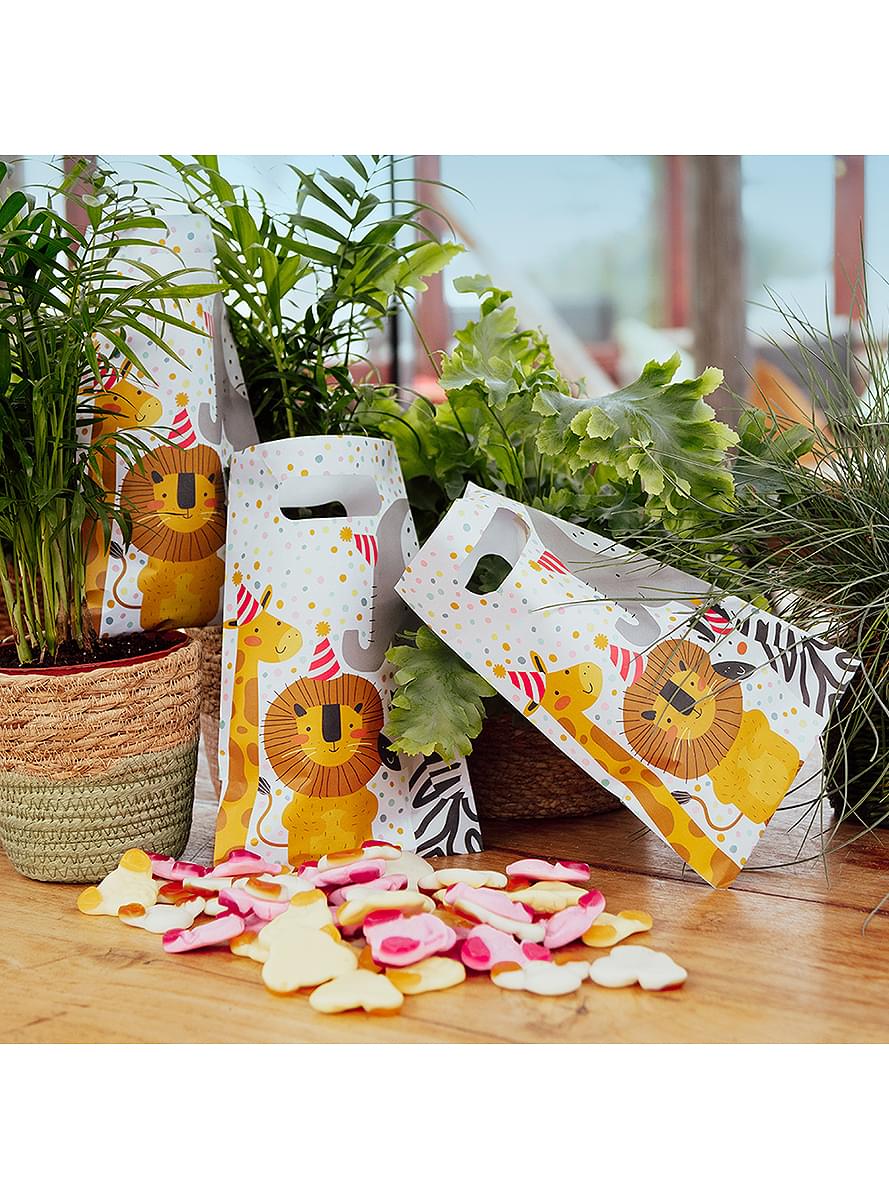10 sacchetti per dolci con animali - Safari