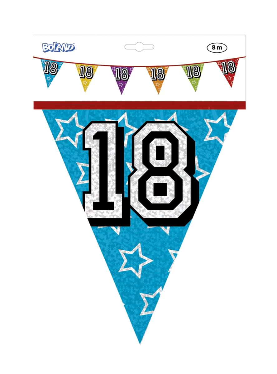Bandeirolas com número 18