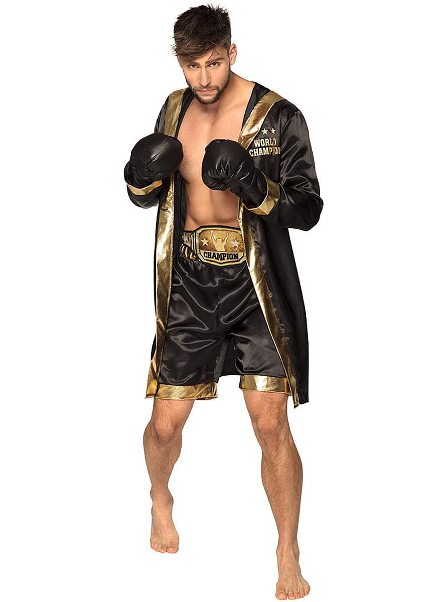 Fato de pugilista vencedor para homem