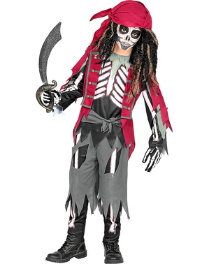 Costum de schelet de pirat pentru băieţi