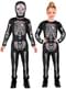 Costume da scheletro glitterato per bambina