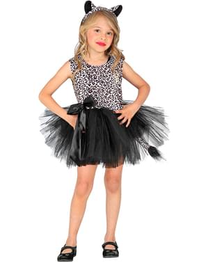 Dievčenský kostým leoparda s tylovou sukňou