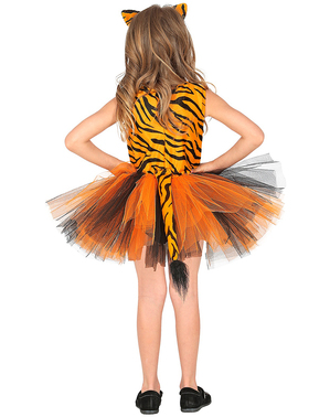 Fato de tigre com tutu para menina