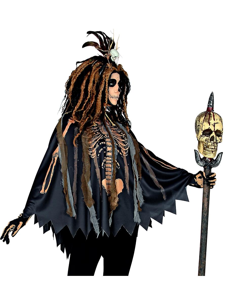 Voodoo okostnjak pončo za ženske