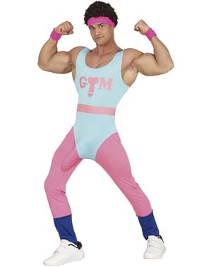 80s Aerobics Costume with Surprise for Men
