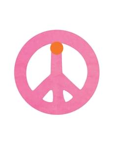 Multi-coloured Peace Symbol Banner