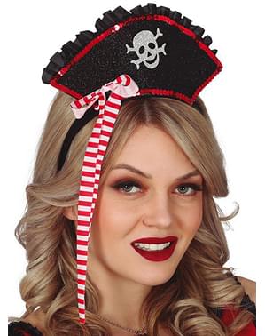 Bandolete chapéu pirata para mulher
