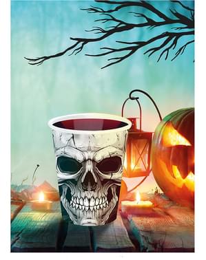 6 Halloween Skull Cups