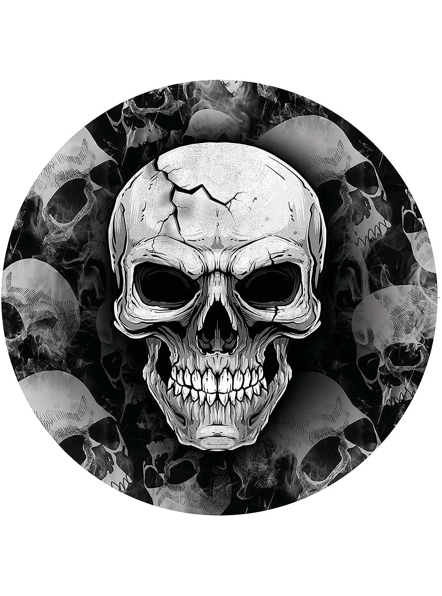 6 platos de calaveras Halloween (23 cm)