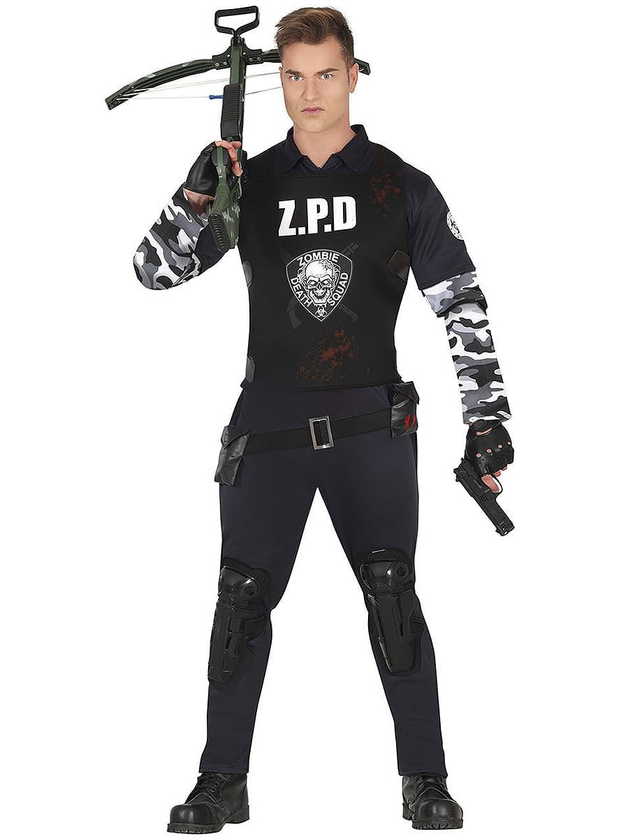 Costume da poliziotto zombie da uomo