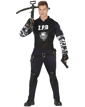 Pánsky kostým zombie z policajného oddelenia