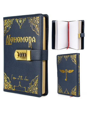 Alohomora notesbog med hængelås - Harry Potter