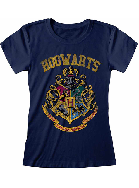 Camiseta de Hogwarts logo casas para mujer - Harry Potter