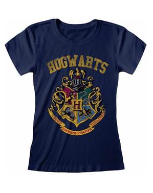 Camiseta de Hogwarts logo casas para mujer - Harry Potter