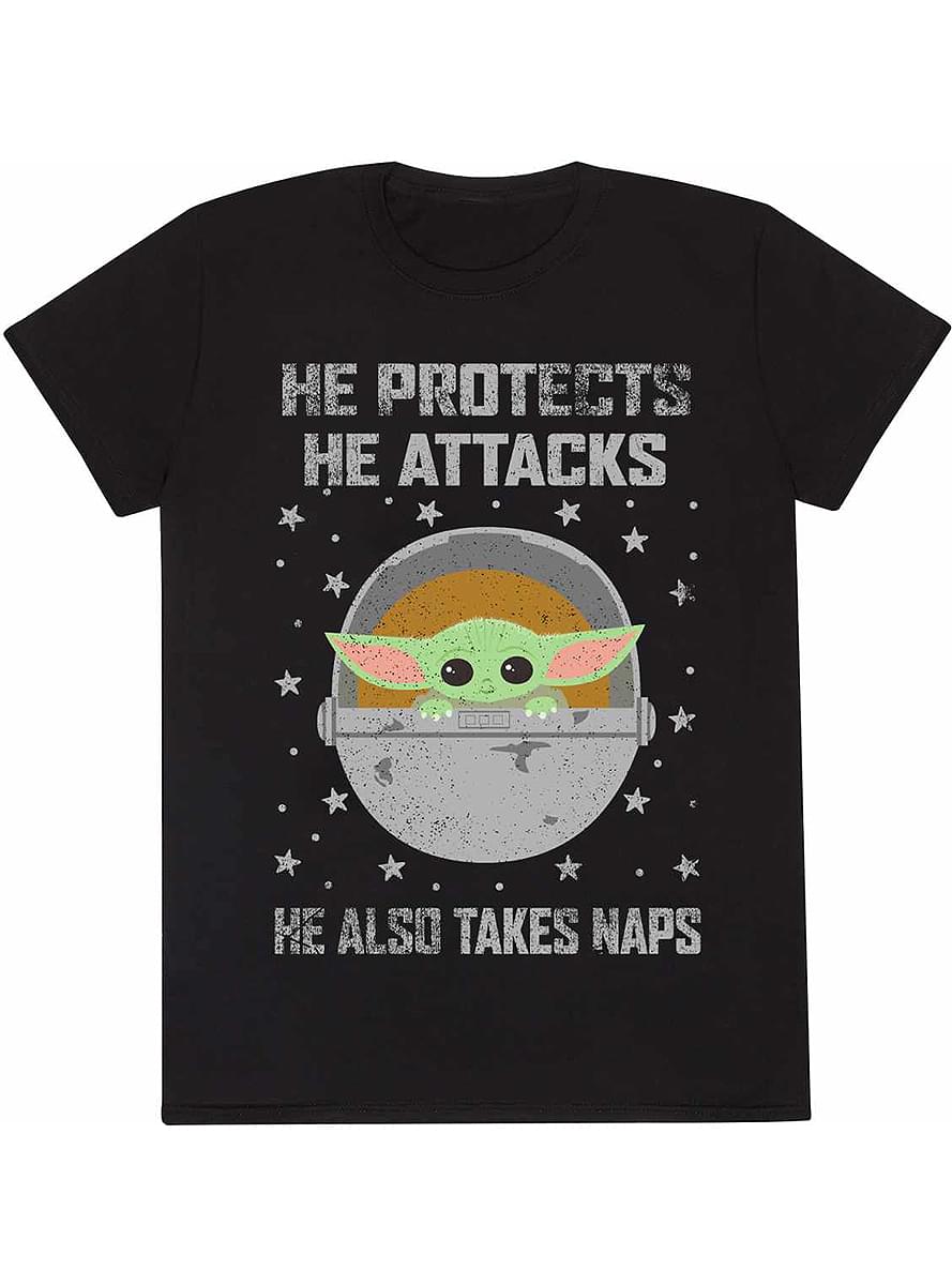 T-shirt Baby Yoda The Mandalorian för honom - Star Wars