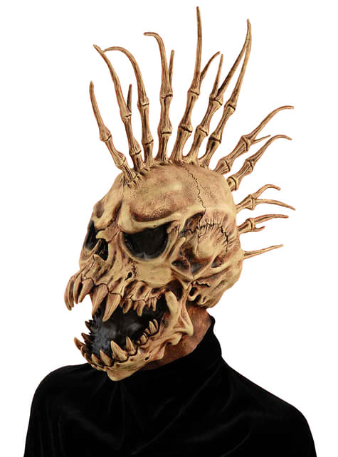 Máscara de esqueleto punkarra del infierno para adulto