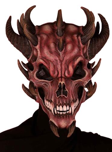 Maschera da demonio teschio per adulto