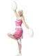 Costume da cheerleader rosa da donna