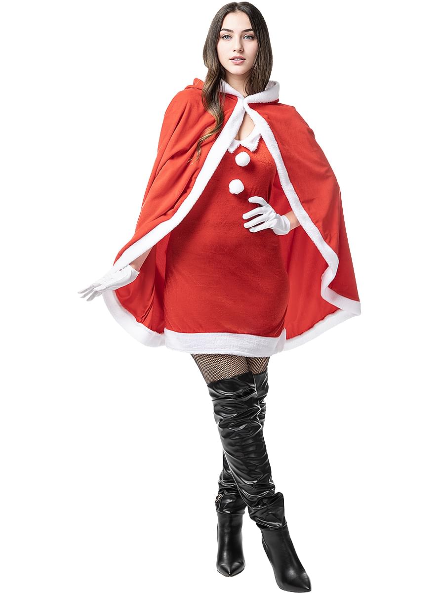 Capa de Mamá Noel para mujer