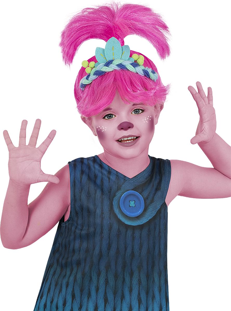 Perruque Poppy enfant - Trolls 3