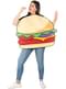 Suvenyras su suaugusiuoju hamburgerio kostiumu