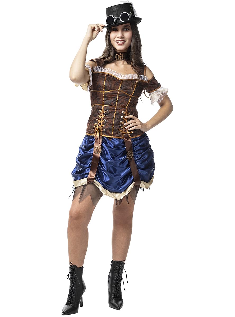 Fato de Steampunk corto para mulher