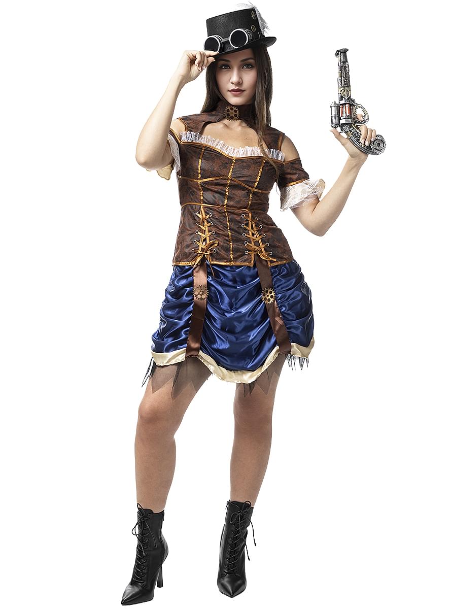 Disfraz de Steampunk corto para mujer