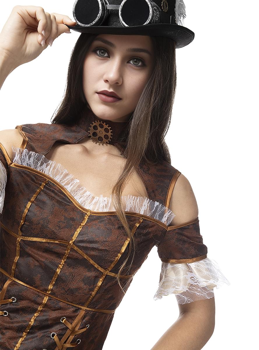 Kort Steampunk-kostuum Voor Vrouwen