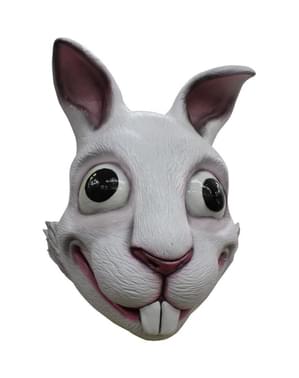 Máscara de conejo blanco para adulto