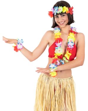 Disfraz Hawaiano De Cosplay Para Mujer Y Niña Flower Lei Hea