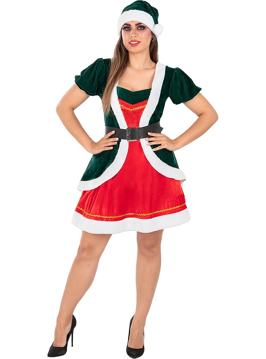 Sexy Weihnachtself Kostüm für Damen