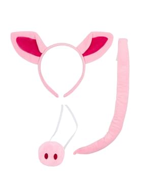 Costume Carnevale Bimbo Pig Travestimento Bambino Maialino PS 19960