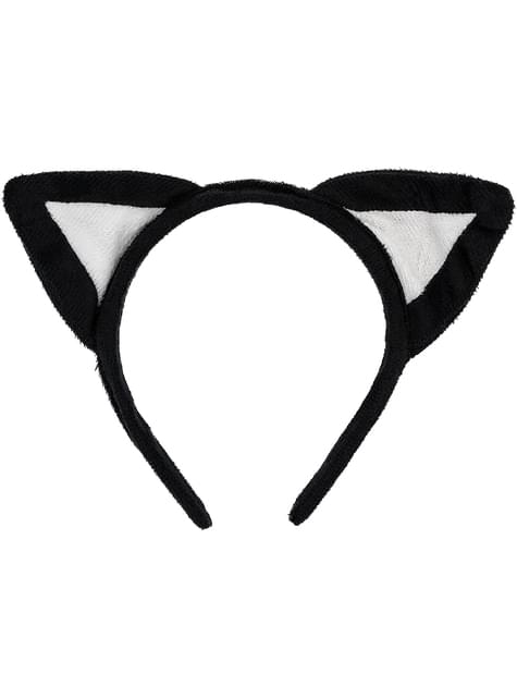Kit Accessori Da Gatto Per Adulti Funidelia - Cerchietto, Collana Con Campanello E Coda - Costume Fai-Da-Te Per Feste, Carnevale E Halloween - Nero