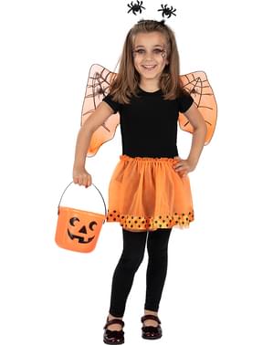 Dievčenský kostým pavúk s tylovou sukničkou
