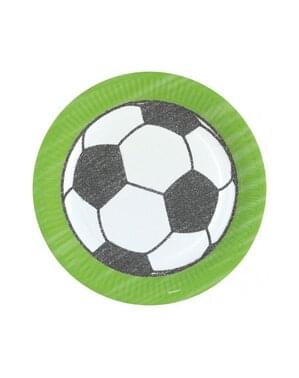 Fußball Pappteller (23 cm) 8 Stück