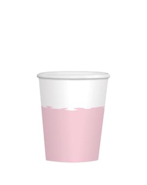 8 vasos oro rosa