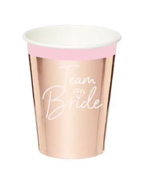 8 kelímků „Team Bride“
