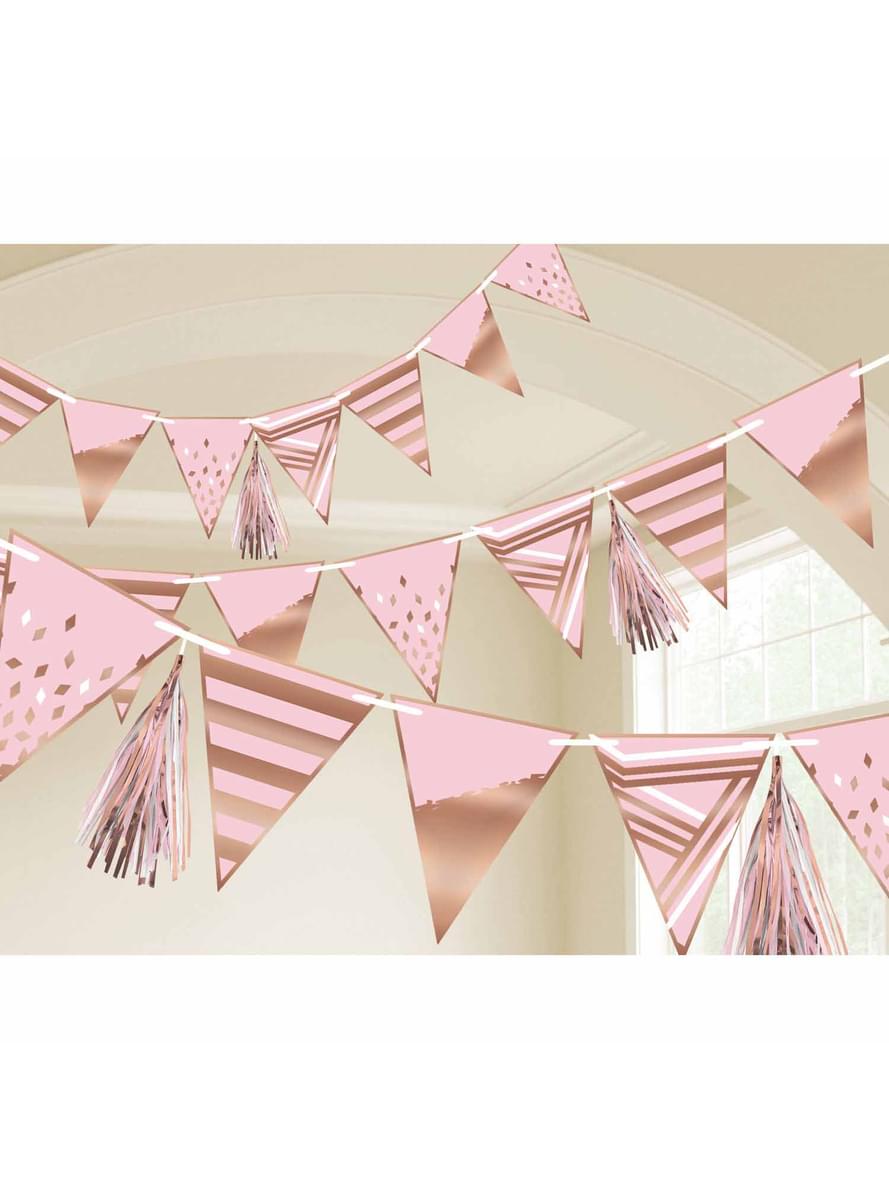 1 ružovo-zlatá girlanda